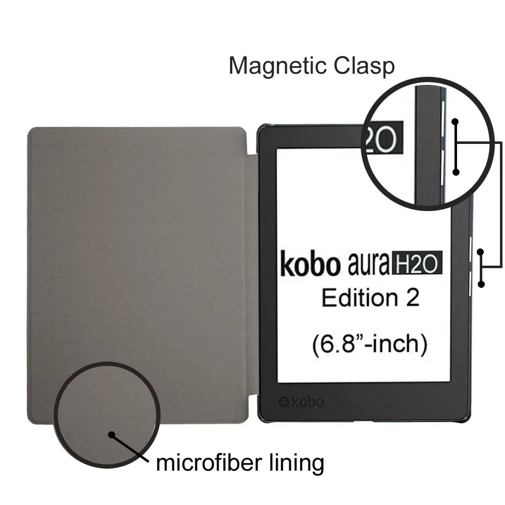 【美品】楽天 KOBO AURA H2O EDITION2 N867 Case For Kobo Aura H2O Edition 2 (6.8