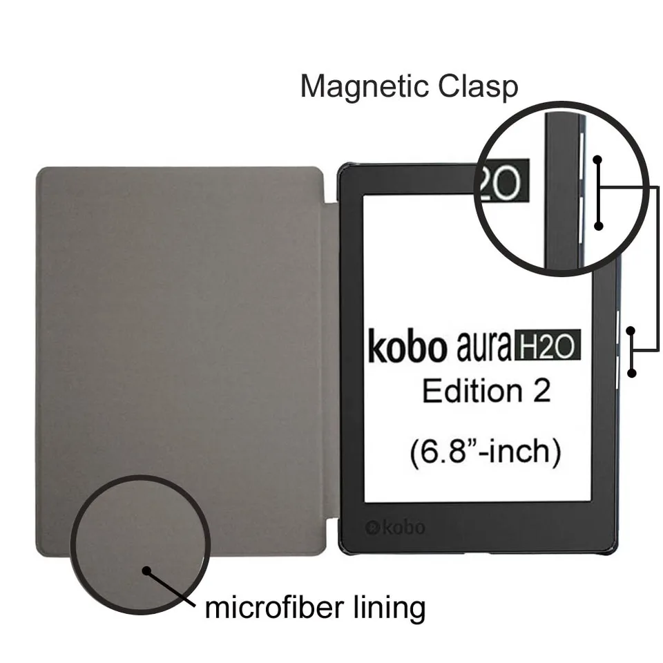 Case For Kobo Aura H2O Edition 2 (6.8