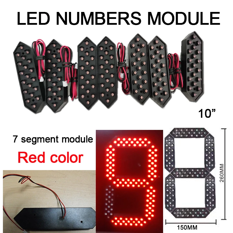 

10 inch LED gas price sign accessories red color led lamp High brightness watre proof