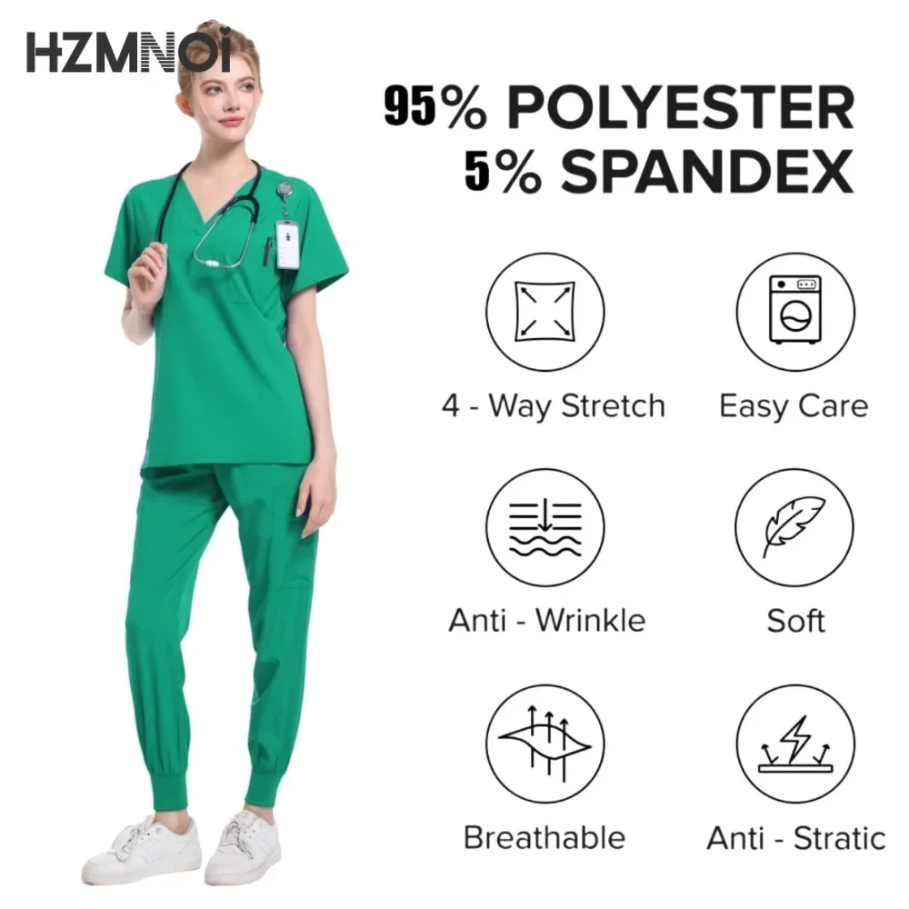 Vêtements de Travail Respirants pour Femme, Uniforme de miles Spa, Ensembles de GIslande ProHanovre Anti-Poussière, Blouse de Laboratoire, Chemise d'Infirmière, Vente en Gros