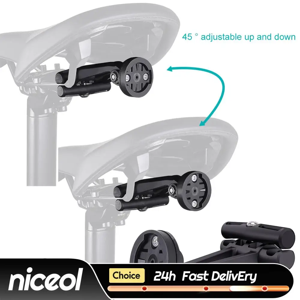 

Bicycle Saddle Rail Rear Light Bracket Shockproof Bike Tail Light Holder MTB Cycling Bike Lamp Stand for Garmin Varia Radar