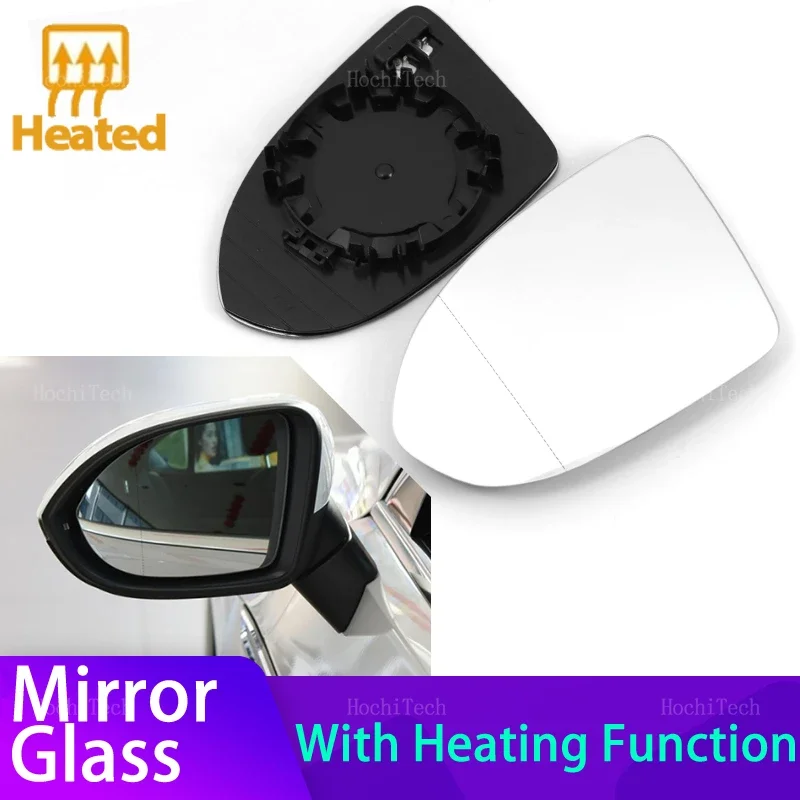 Auto Replacement Left or Right Heated Wing Rear Mirror Glass For Volkswagen VW Passat B8 Arteon GTE Alltrack Variant 2015-2023