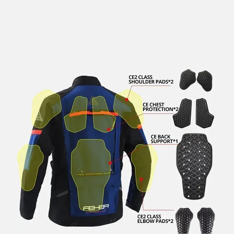 Motorbike Jacket Off-Road Riding Motorcycle Windproof Jacket Mountain Bike Cycling Fall Protection Kit Rally Suit Anti-fall - Image 5