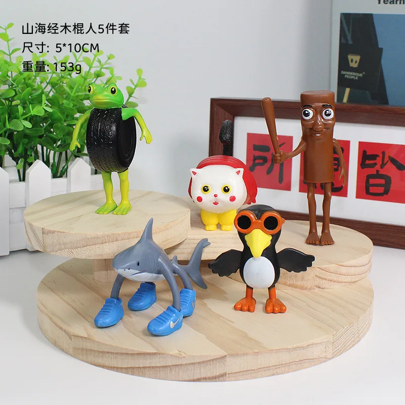 6-18pcs สีสันอิตาเลี่ยน Brainrot AI สัตว์ Tung Tung Tung Sahur รูป PVC Action Figure เดสก์ท็อปของเล่น