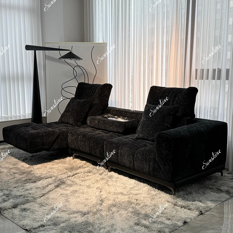 

Italian minimalist light luxury, high-end flannel for home use, Gypsy retro sofa
