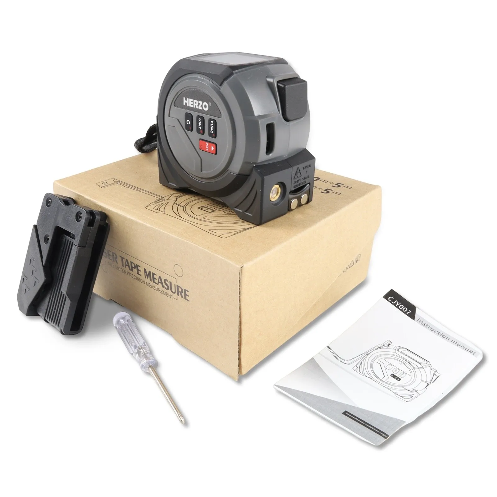 

3 in 1 Laser Rangefinder Measure Ruler LCD Display with Backlight Distance Meter Building Measurement Device