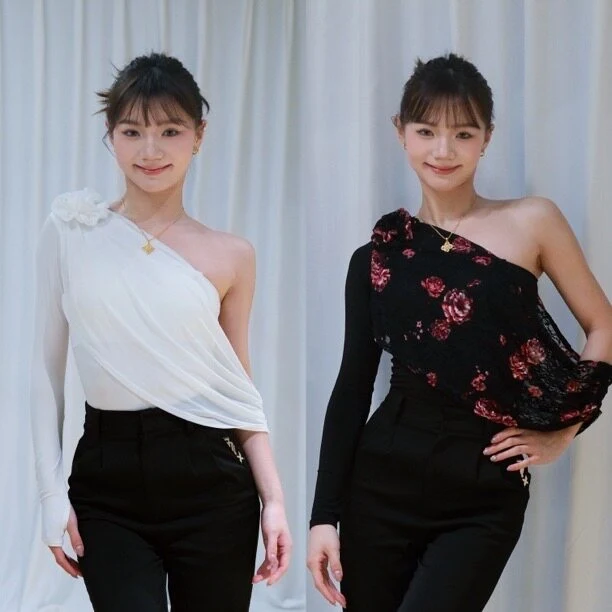 Flower Shoulder Long Sleeves Latin Dance Tops Women Performance Costume Waltz Ballroom Dance Clothes Salsa Practice Clothing