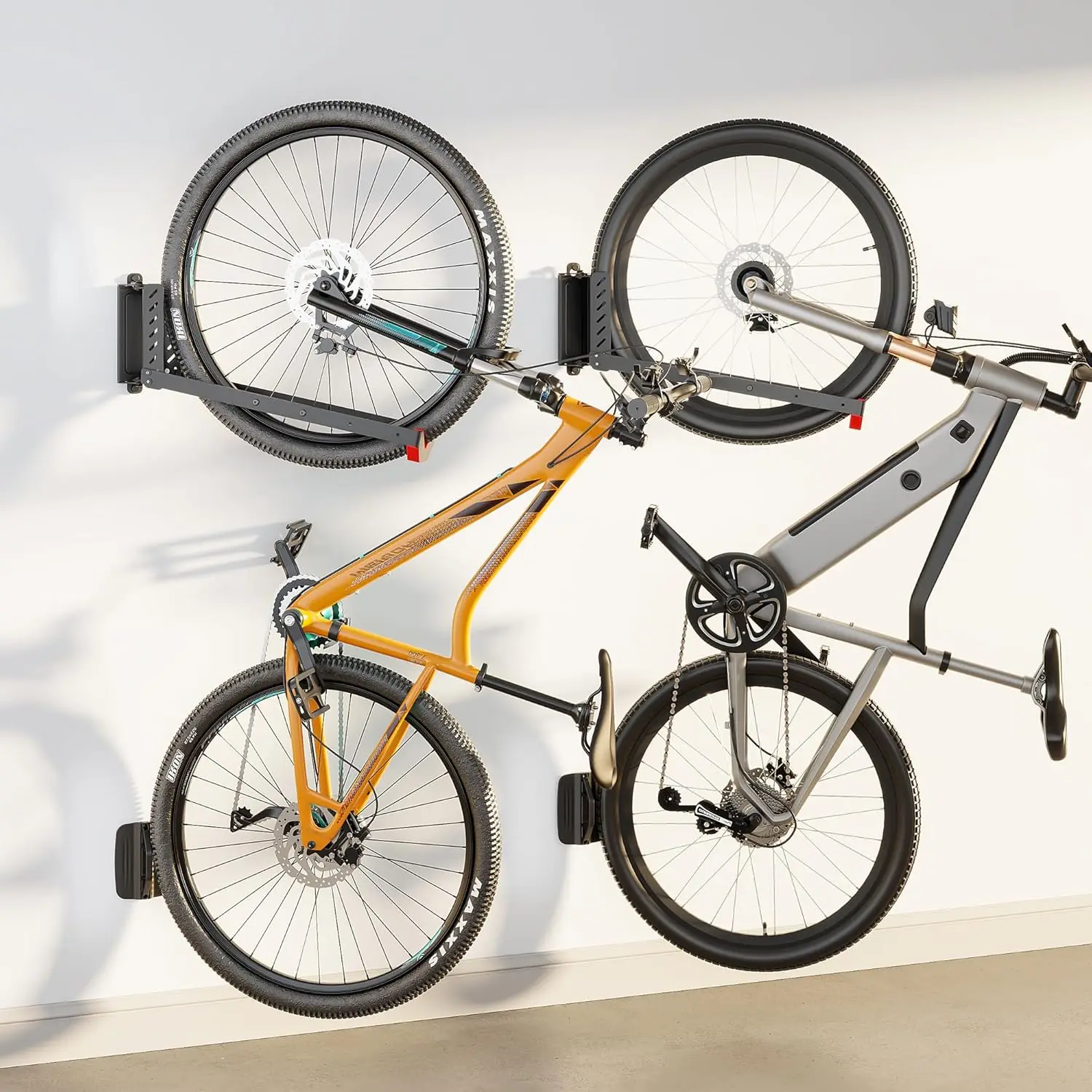 

Настенное крепление для велосипедов, не требует подъема, экономит место, гаражная стойка выдерживает 35 кг, 2 штуки в комплекте