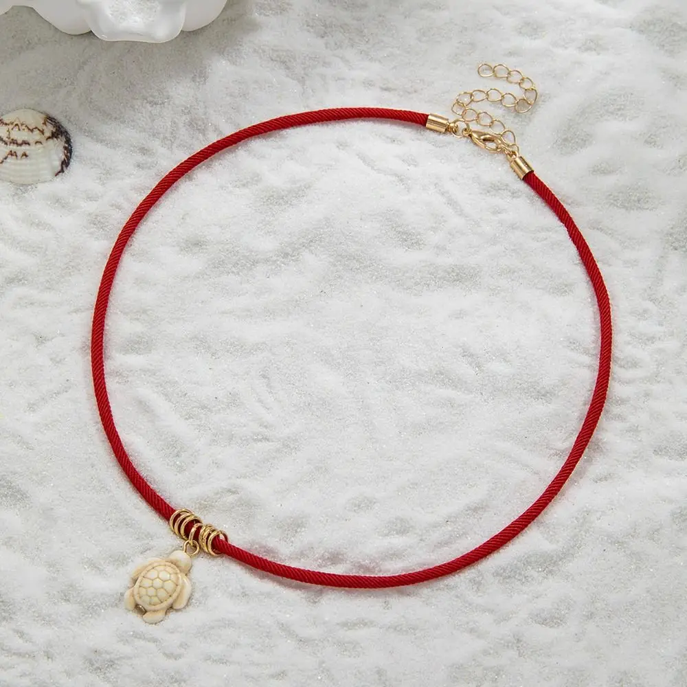 Length Adjustable Women Necklaces Ocean Elements Vacation Style Resin Beaded Necklace Casual Jewelry Beach Wind Neck Accessories