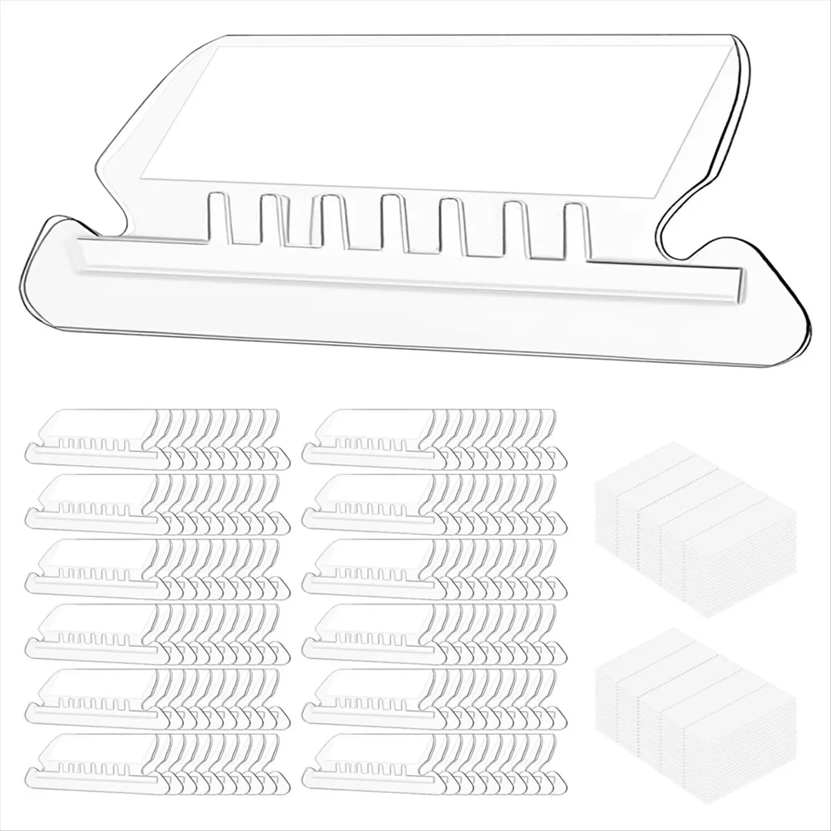 AT16 Hanging File Folder Tabs, 100 Pcs File Folder Tabs File Tabs for Hanging Folders, Plastic Hanging Folder Tabs