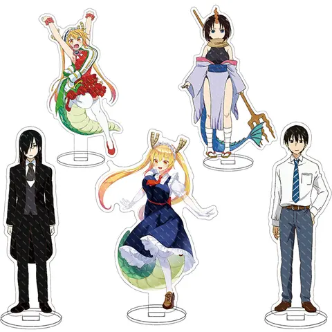 16CM Anime Acrylic Stand‌ Miss Kobayashi's Dragon Maid Kobayashi Kobayashi Tōru Kanna Kamui Elma Cos Figure Ornaments Gifts