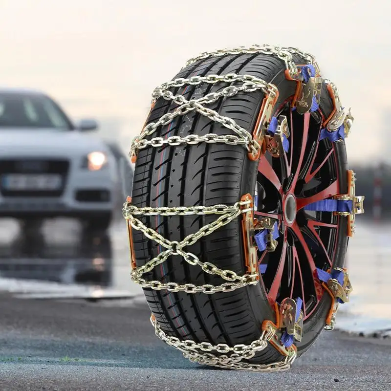 Snow Chains For Car Tires Steel Lawn Mower Wheel Chains Automobile Rain Tire Chains Truck Tire Traction Chain For Snow Ice Road