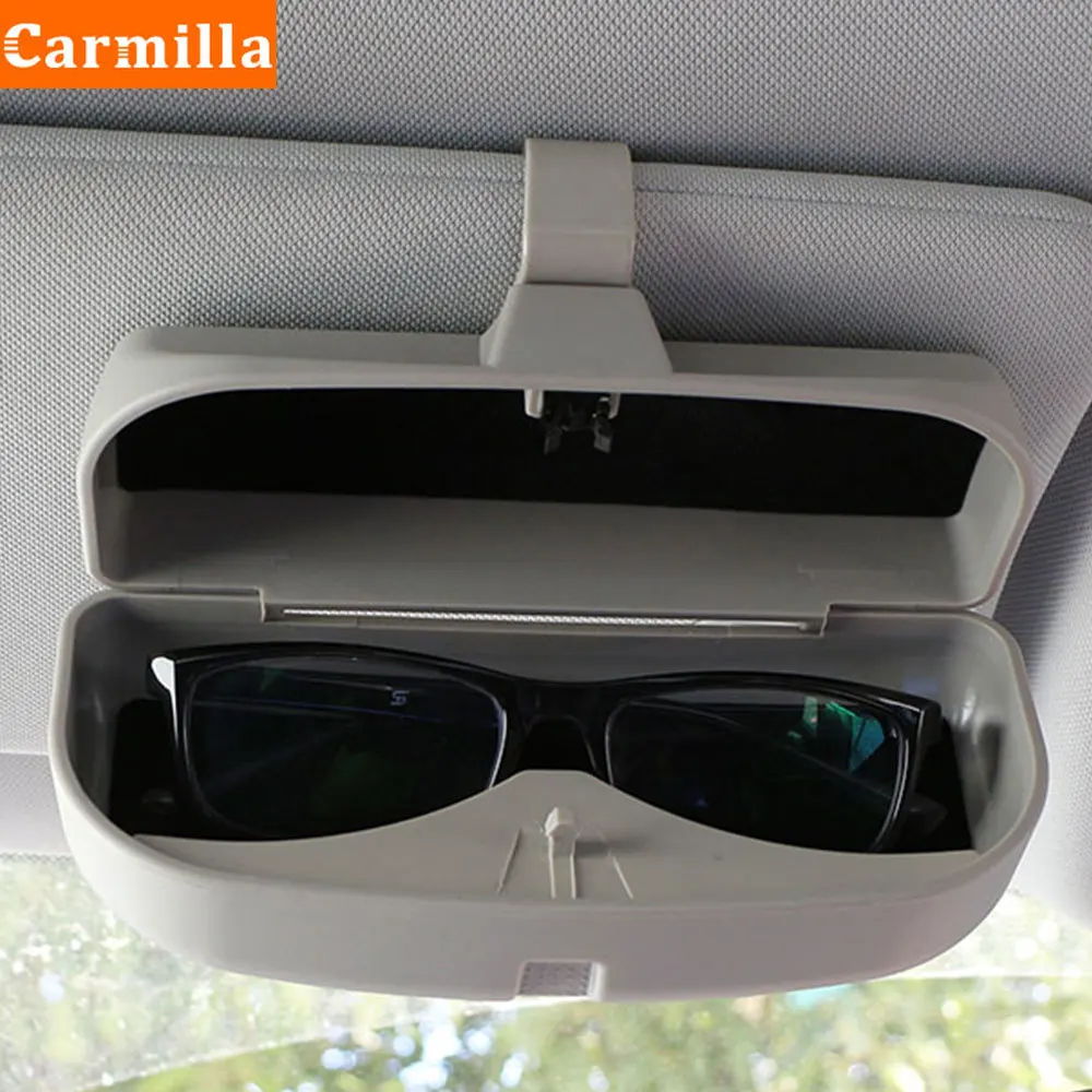 Glasses Case Organizer Box for Volkswagen VW Polo Golf 4 5 6 7 8 Tiguan T-Roc T-Cross Santana Car Sunglasses Holder Storage