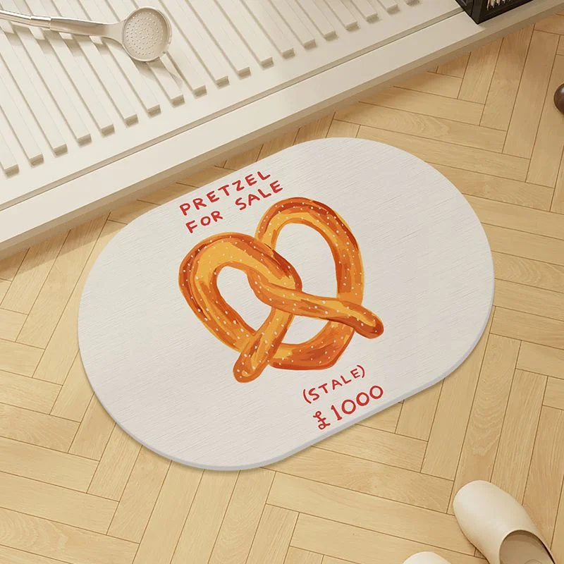 VIKAMA Cute Fruit Food Pattern Bath Mat Shower Kitchen Entrance Home Decoration Quick Drying Anti Slip Water Absorbing Carpet