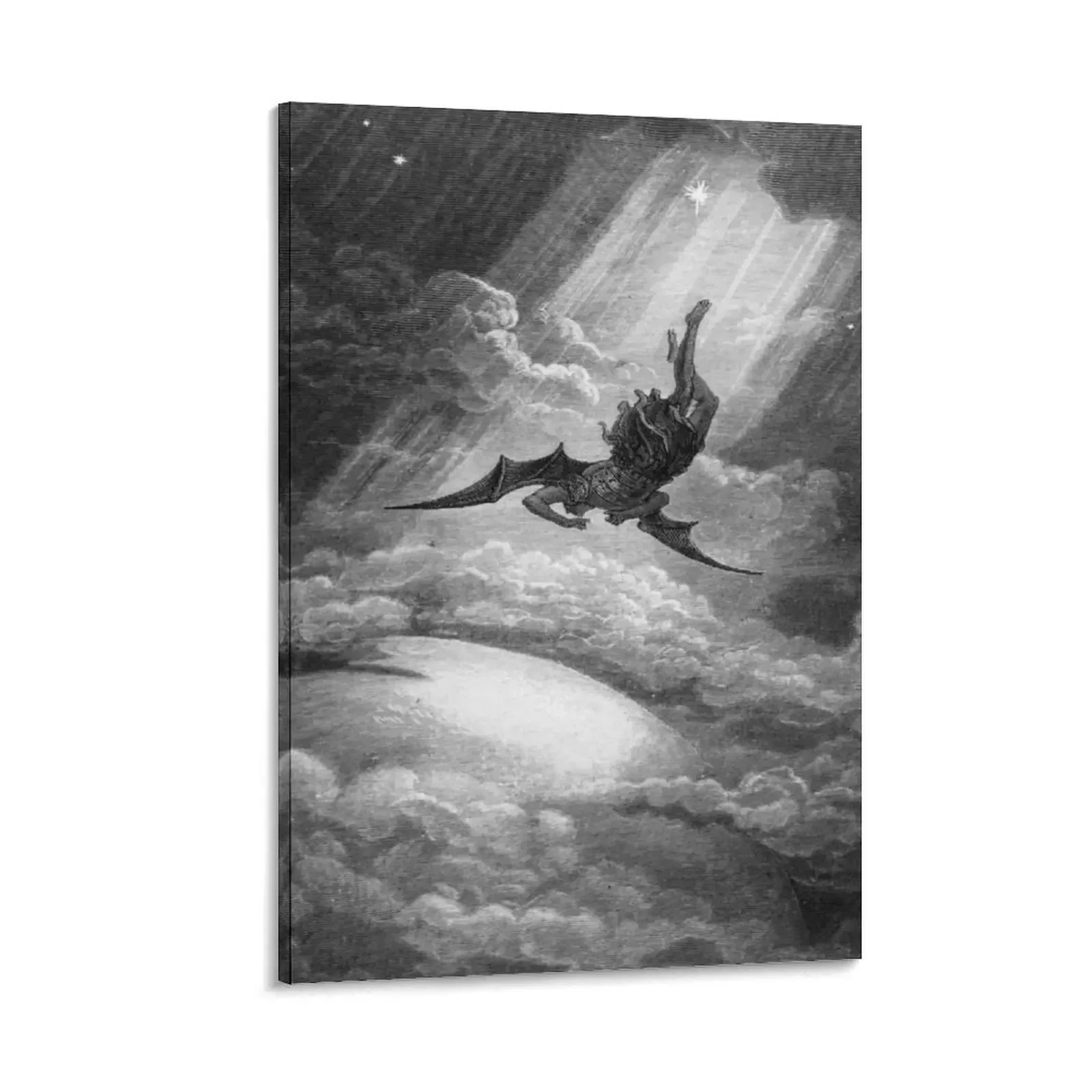 

The Fall of Satan - Gustave Dore Canvas Painting anime figure Paintings on the wall vintage home decor