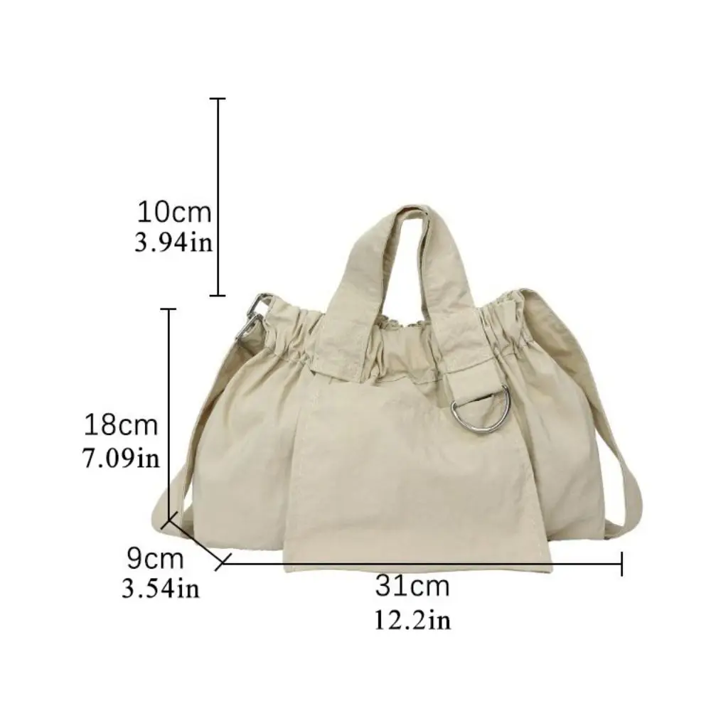 Fashion INS Bucket Bag New Design Pleated Crossbody Bag Niche Solid Color Shoulder Bag