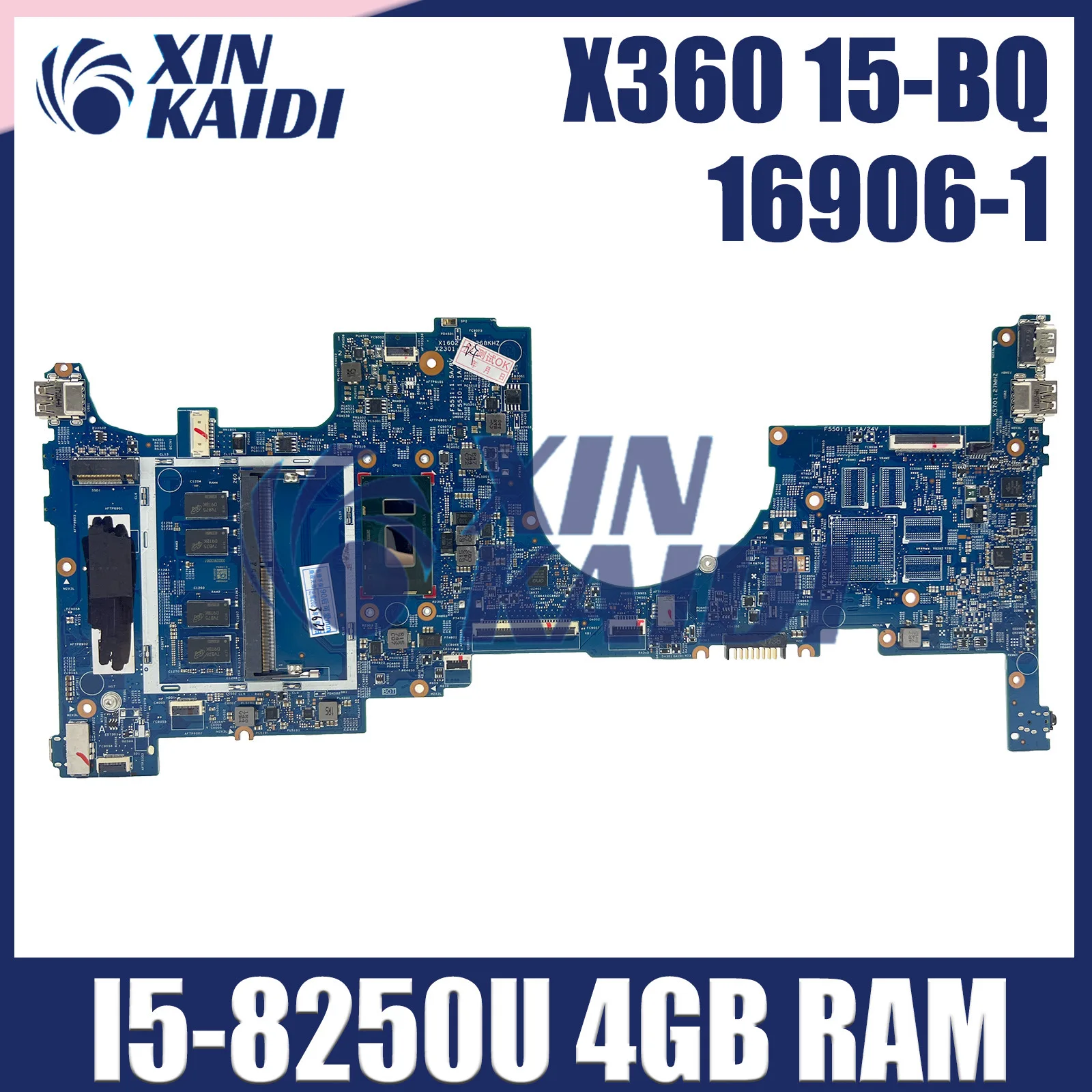 16906-1 Mainboard For HP Envy X360 15-BQ 15M-BP Laptop Motherboard With I5-8250U 4GB RAM 934999-001 934999-601 934998-601