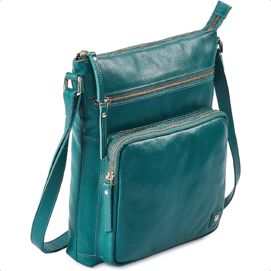 

Real Leather Crossbody Bags Purses for Women Shoulder Handbags Crossover Handmade Stylish Trendy Pocketbook