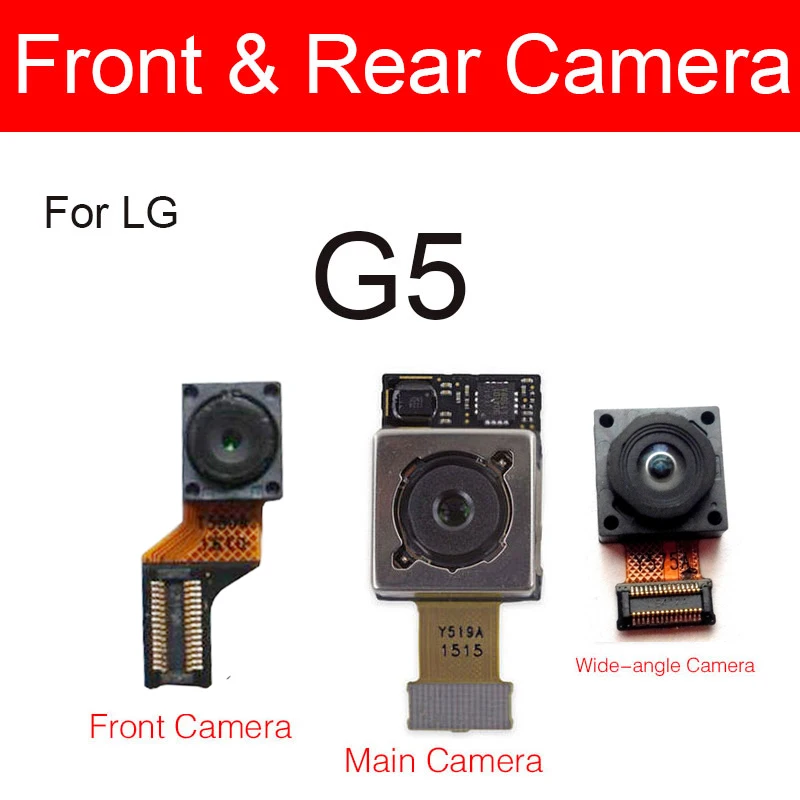 Front & Main Rear Camera Flex Cable For LG G2 G3 G4 G5 G6 G7 Q6 Back Big Camera + Small Facing Camera Repair Parts Tested Good