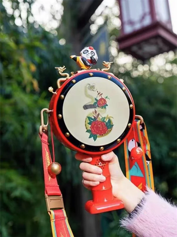 Universal Studios 2025 Year of the Snake New Year's Kung Fu Panda Hand-Cranked Rattle Popcorn Bucket Birthday Gift Souvenir