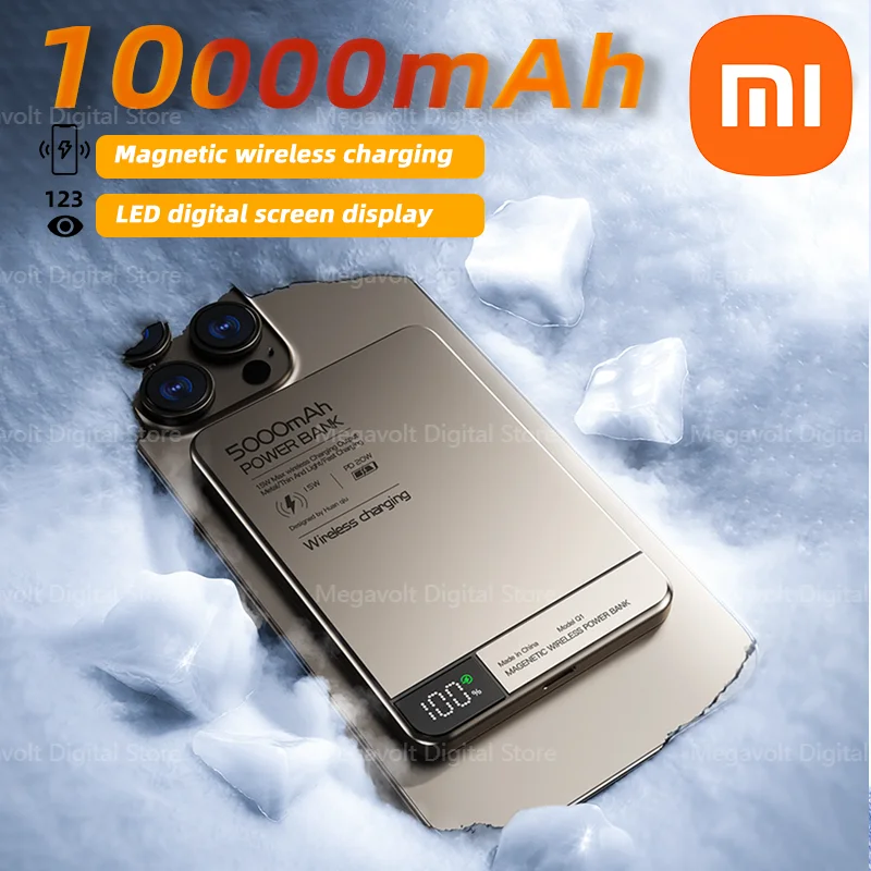 

Xiaomi 10000mAh Wireless Charge Ultra-thin Power Bank Aluminum Alloy Advanced Fast Charge Mobile Power Bank For Iphone Samsung