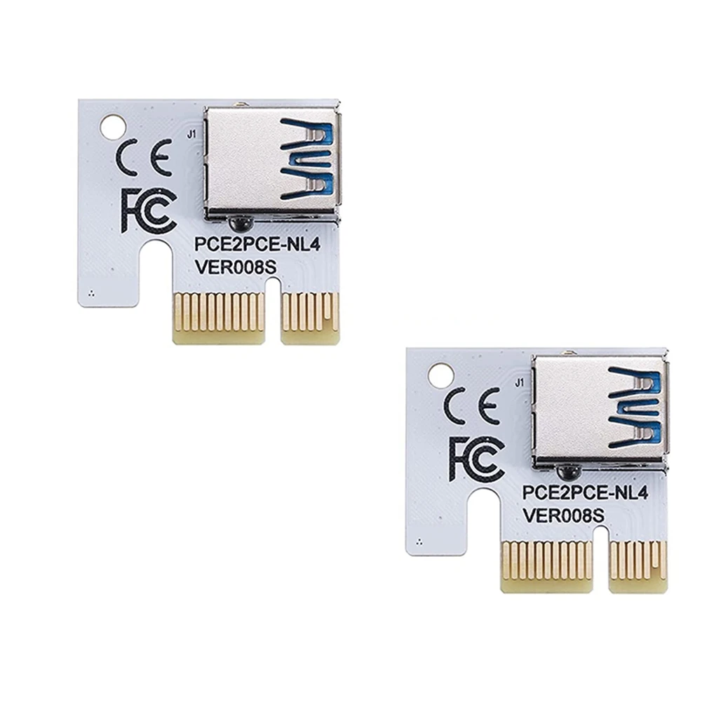 Tarjeta adaptadora PCI-E 1X, dedos dorados con ranura PCI-Express X1 para transformación de datos estable y rápida (VER008S, paquete de 5)