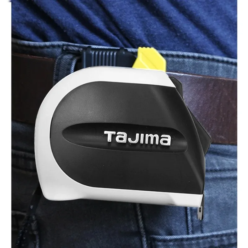 Japanese TAJIMA Self-Locking Tape 5.5M/25mm - High Precision Metric Ruler (1001-1649/1899/1900) for DIY, Woodworking, Anti-Slip