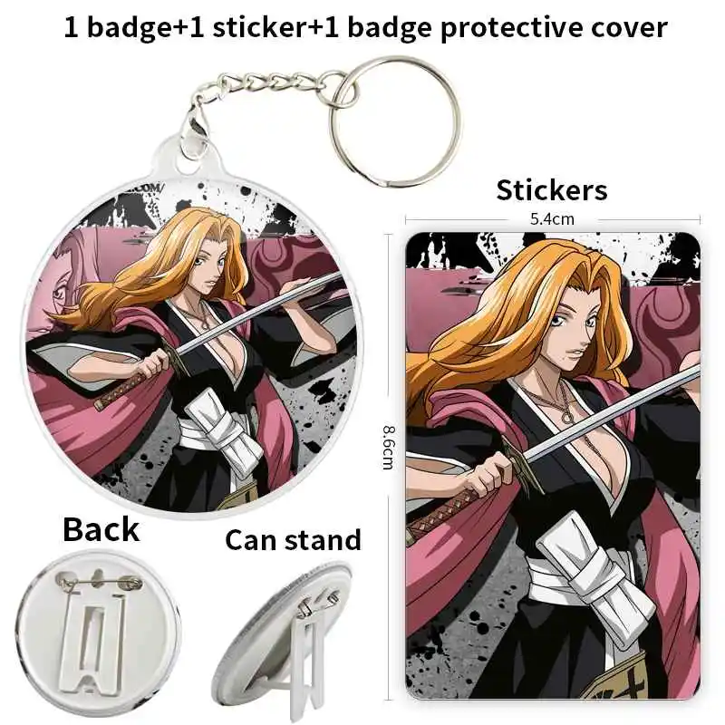 Matsumoto Rangiku Game Anime Character Badge Brooch anchor Peripherals Pin Decoration Tinplate Cosplay Backpack Decoration