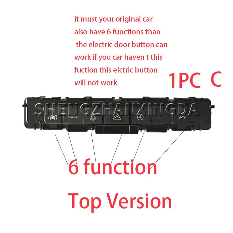 Shengzhan Xingda Is Suitable for Mercedes-Benz Vito V-Class W447 W448 2018-2021 Car Console Hazard Light Dynamic Control Switch Panel Unit