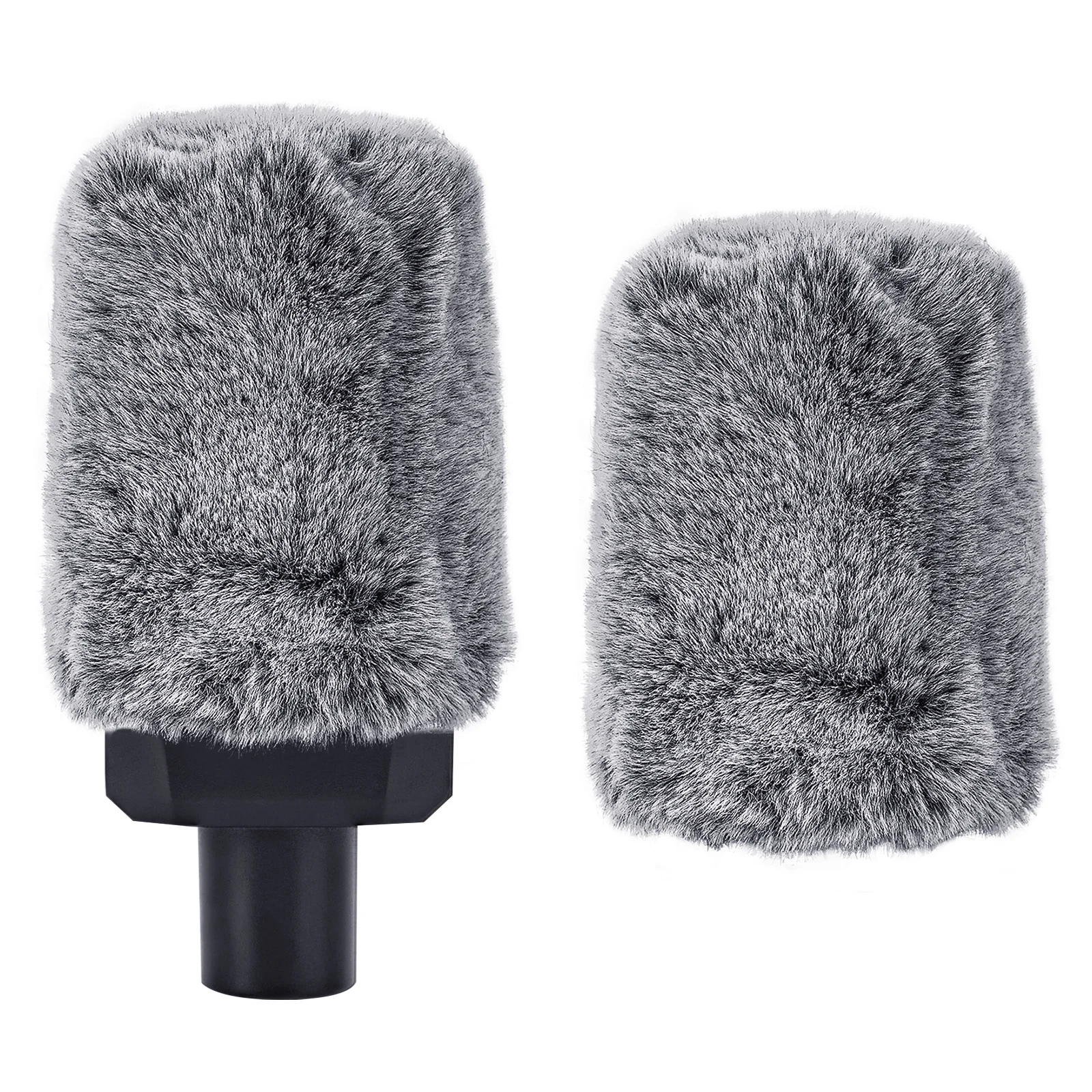 Geekria for Creators Furry Windscreen for 1.6'' (40mm) Diameter Microphones, Mic DeadCat Wind Cover Muff, Windjammer