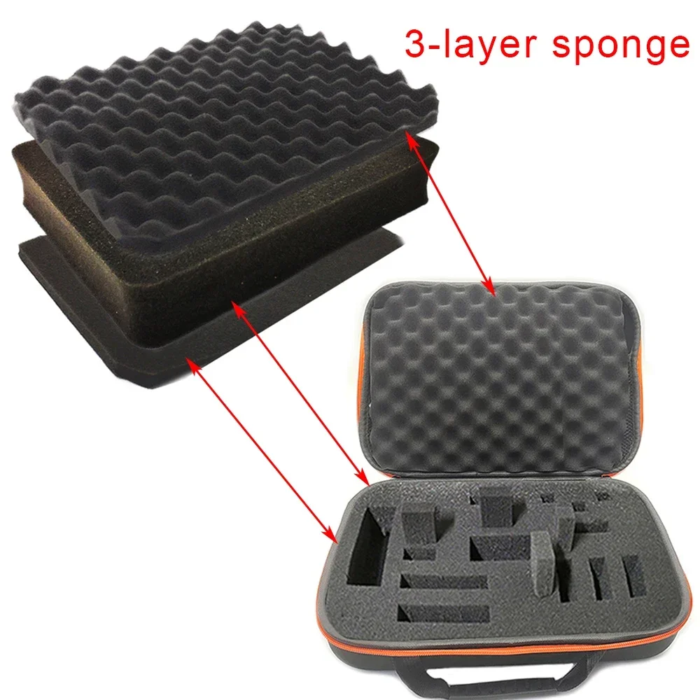 Tool Case Waterproof EVA Storage Bags With Foam Travel Zipper Case For Drill Tools Kit Box Accessories Shockproof Camera bag