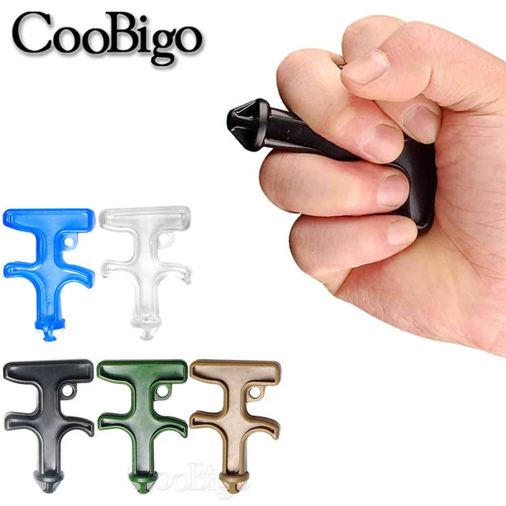 5pcs Outdoor Self Defense Stinger Duron Drill Self-defense Weapons Keychain Personal Security Protection Tool Key Holder Plastic