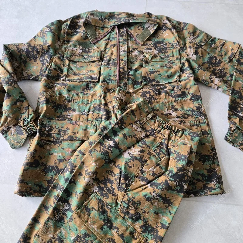 Woodland MARPAT Digital Camouflage Men Tactical Uniform Outdoor Military Combat Jacket Pants Hunting Clothing BDU Camo