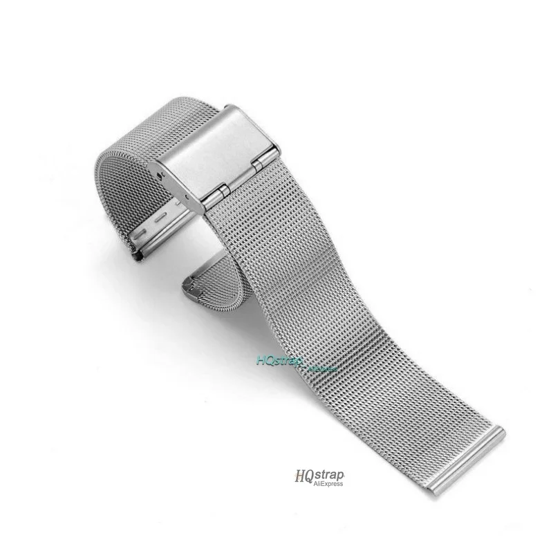 Milanese Loop Strap para relógio inteligente, pulseira de aço inoxidável, banda, pulseira de substituição, malha, 18mm, 20mm, 22mm, 1.0mm, 0.6mm, 0.4mm