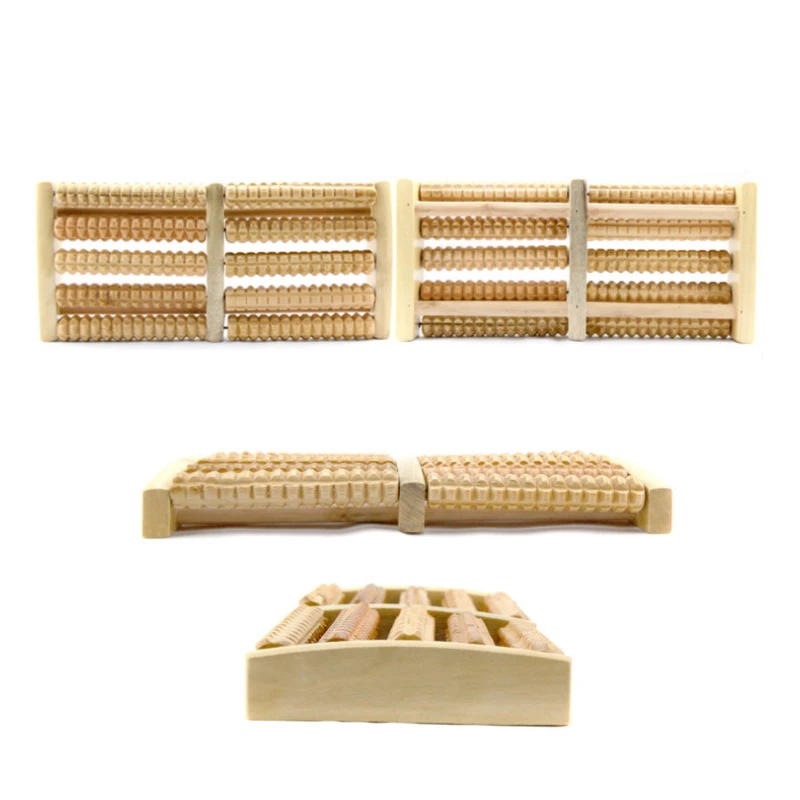 5 Raw Wooden Foot Massage Roller Relax Rest Relief Massager Spa Massager Anti Cellulite Pain Relief Foot Health Care Tools