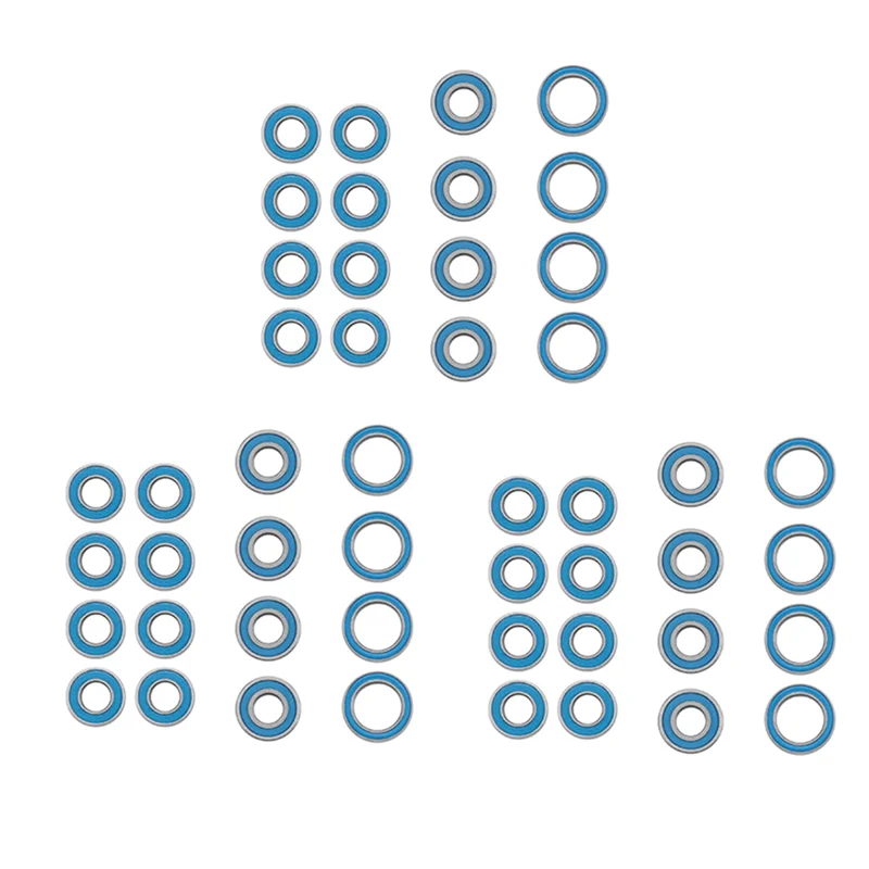 Kit de roulements à billes scellés en caoutchouc, 48 pièces, pour Tamiya TT02 TT-02 TT02D TT-02D 1/10 RC, pièces de mise à niveau de voiture, accessoires-[A68T]