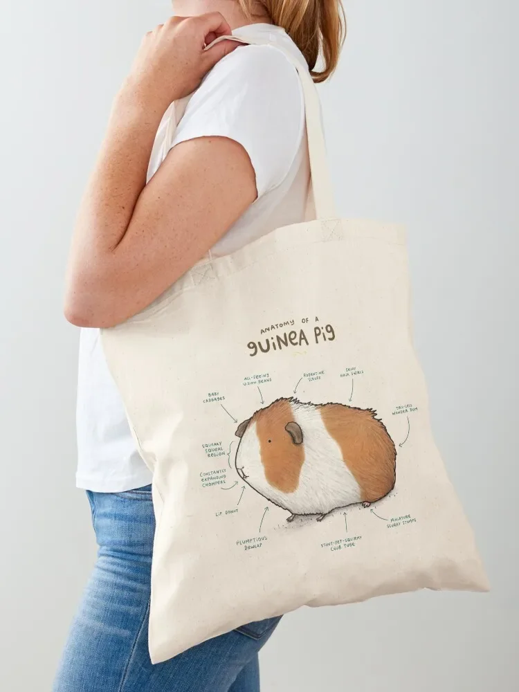 Anatomy of a Guinea Pig Tote Bag ecological bags Women's bag Eco bag Canvas