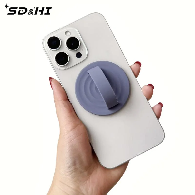 1 Piece Waterproof Removable Liquid Silicone Magnetic Phone Ring Holder Grip Attachment For Android Phone Cases