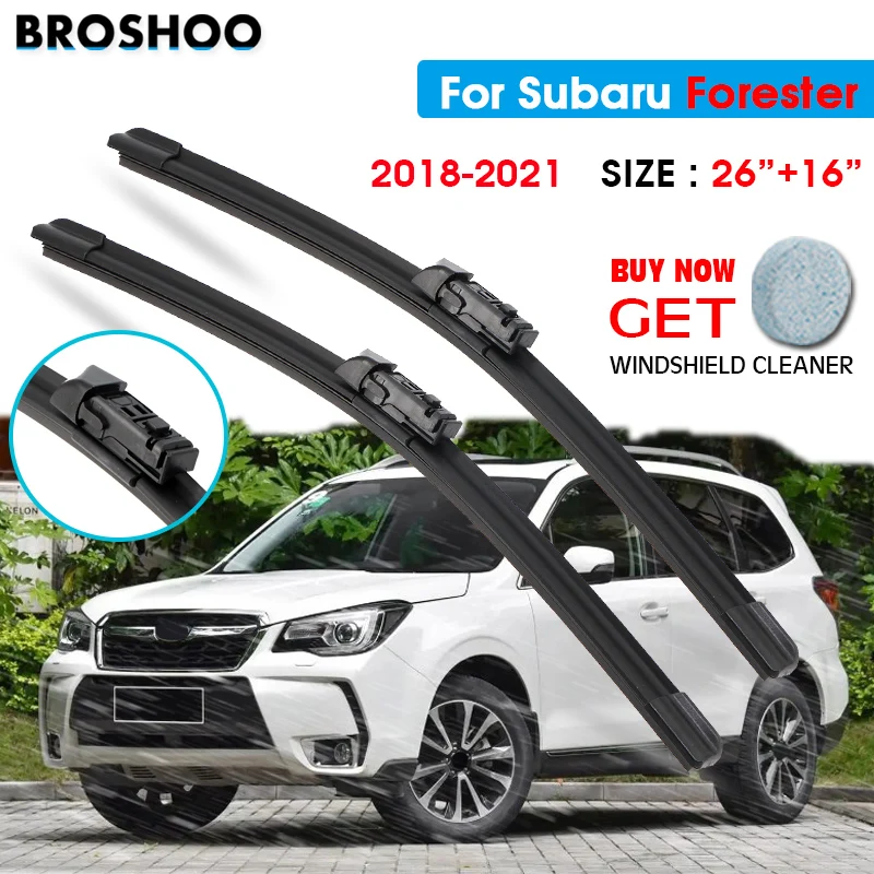 

Car Wiper Blade For Subaru Forester 26"+16" 2018 2019 2020 2021 Auto Windscreen Windshield Wipers Blades Window Wash