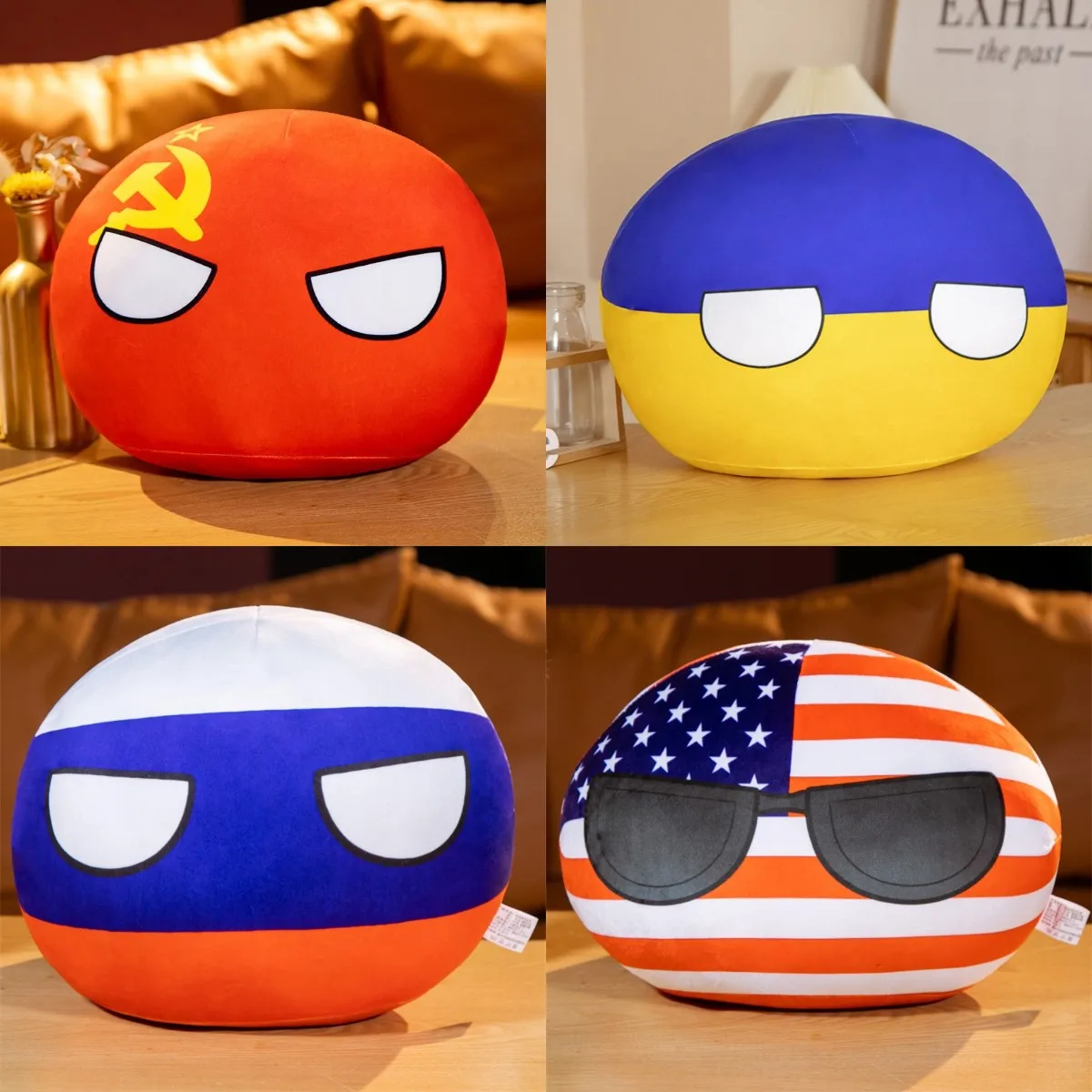 10cm Kawaii Land Ball Plüsch Spielzeug Polandball Plüsch Anhänger Weiche Countryball Weihnachten Geschenke für Kinder Mädchen Tasche Anhänger Keychain