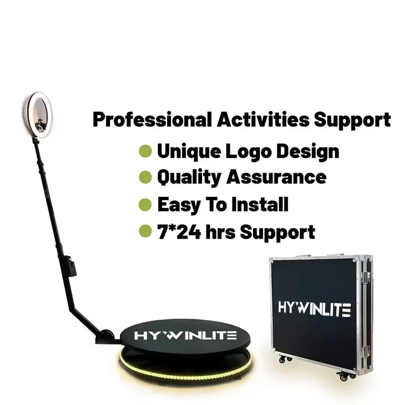 360 degree portable photo booth filling light machine portable rgb 360 photo booth