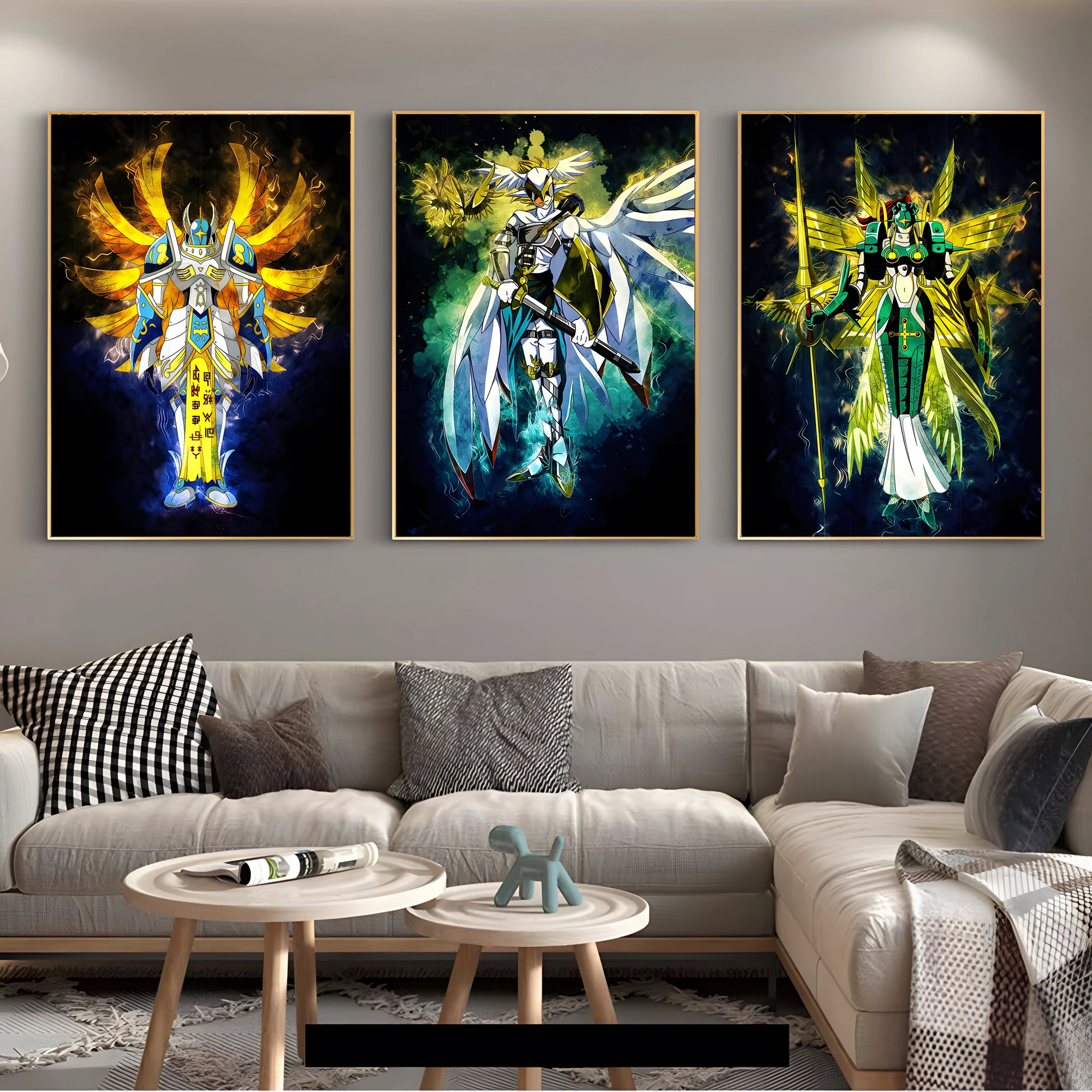 Digimon Poster Anime Cartoon Canvas Painting Home Decor Prints Cuadros Wall Art Painting Pictures Suitable For Living Room Decor