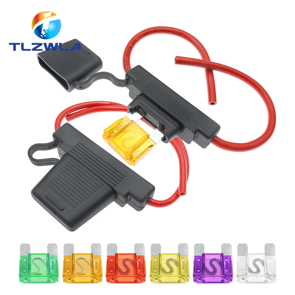 

Waterproof 32V Large Auto Fuse Holder 8AWG /10AWG and Car Blade Fuse 20A 30A 40A 50A 60A 70A 80A 90A 100A