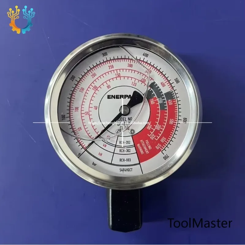 

[2026]ENERPAC GF813B Hydraulic Force And Pressure Gauge Metric Scale For Use With 20, 30, And 60 Ton Cylinders