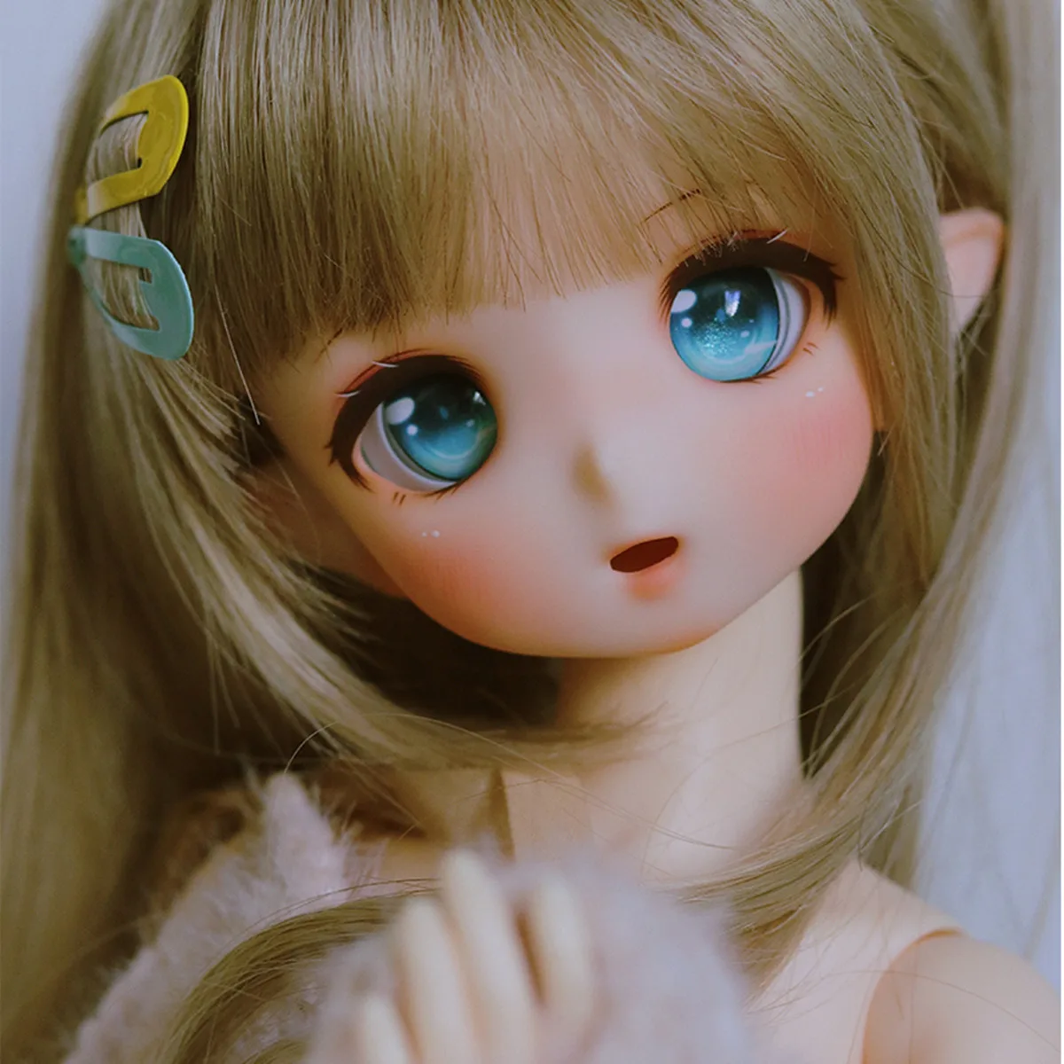 1/4 point female bjd doll sd doll open mouth rabbit girl Ruby rabbit two-dimensional animation doll joint movable high-grade res