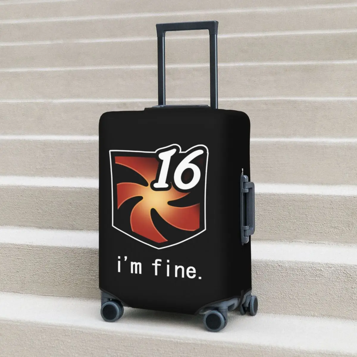 

I'm Fine Vuln Stacks Suitcase Cover Protection Elastic Travel Luggage Protector Covers for 18-32 Inch