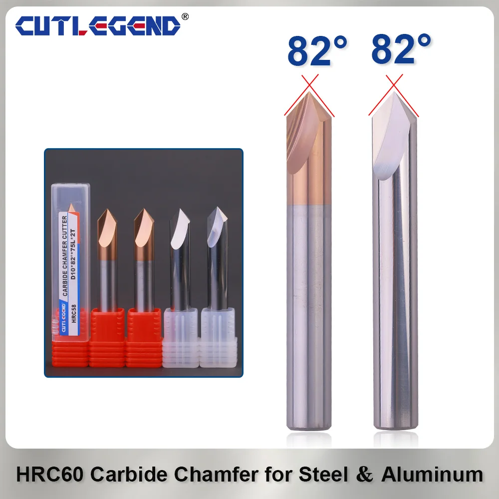 

HRC60 82 Degree Chamfer Milling Cutter Carbide Tubgsten Corner Countersink Chamfering End Mill 3mm-20mm Diameter Deburring Edge