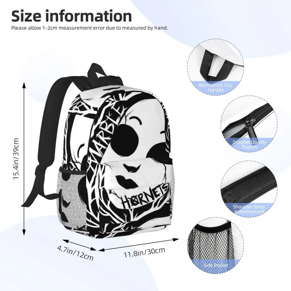 Marble Hornets Backpacks Boys Girls Bookbag Fashion Students School Bags Laptop Rucksack Shoulder Bag Large Capacity