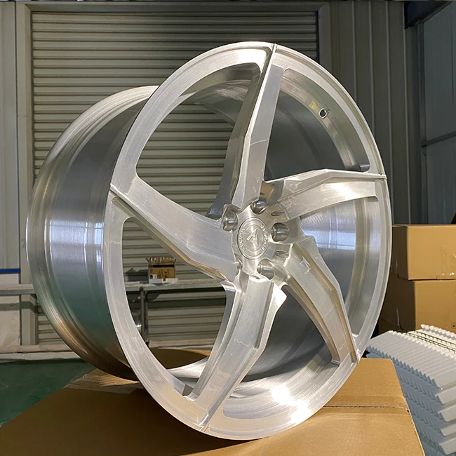 

17 to 24 Inch 5 Holes 1 Piece Alloy Forged Car Wheel Rim with Silver Color