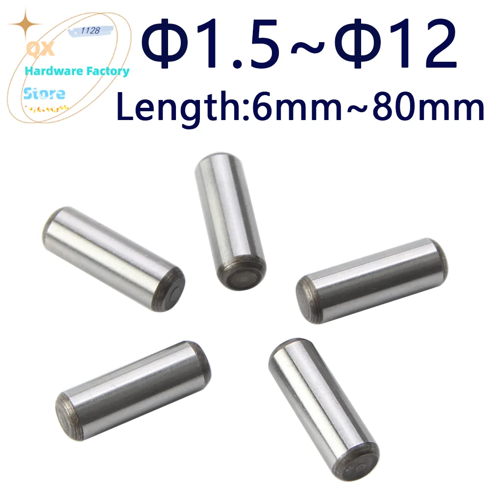 QX611 Φ1.5/Φ2/Φ2.5/Φ3/Φ4/Φ5/Φ6 Factory Supply SUJ2 Fixing Cylindrical Pin Locating Lock Dowel Pin Hardness:58HRC